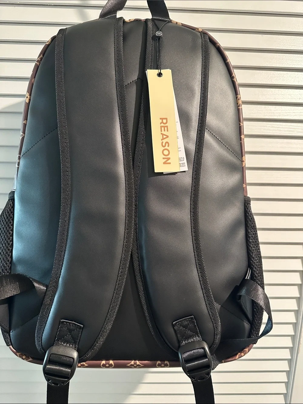 NWT Reason Ex Large All Time Champ Bear Laptop Backpack with Side Mesh Pockets.
